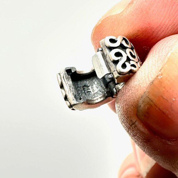 Pandora Swirl Serpentine Clip Charm 925 ALE Sterling Silver - Picture 3 of 3